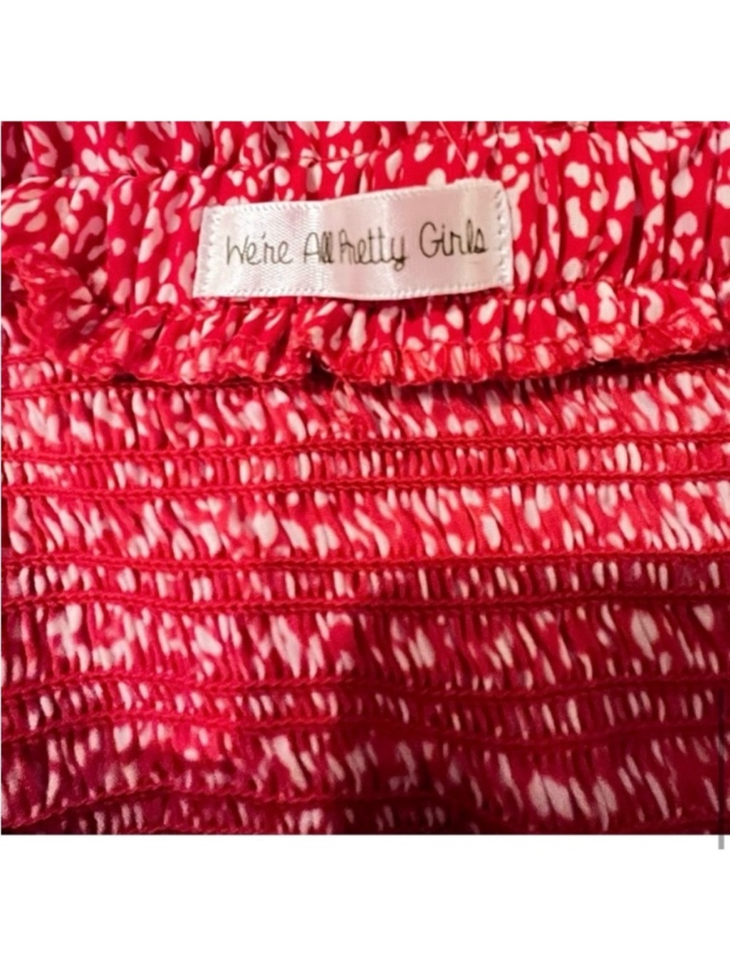 Mlixology-"We're All Pretty Girls"-Tiered Ruffle Smocked Mini Skirt Size: Medium — image 5 of 7